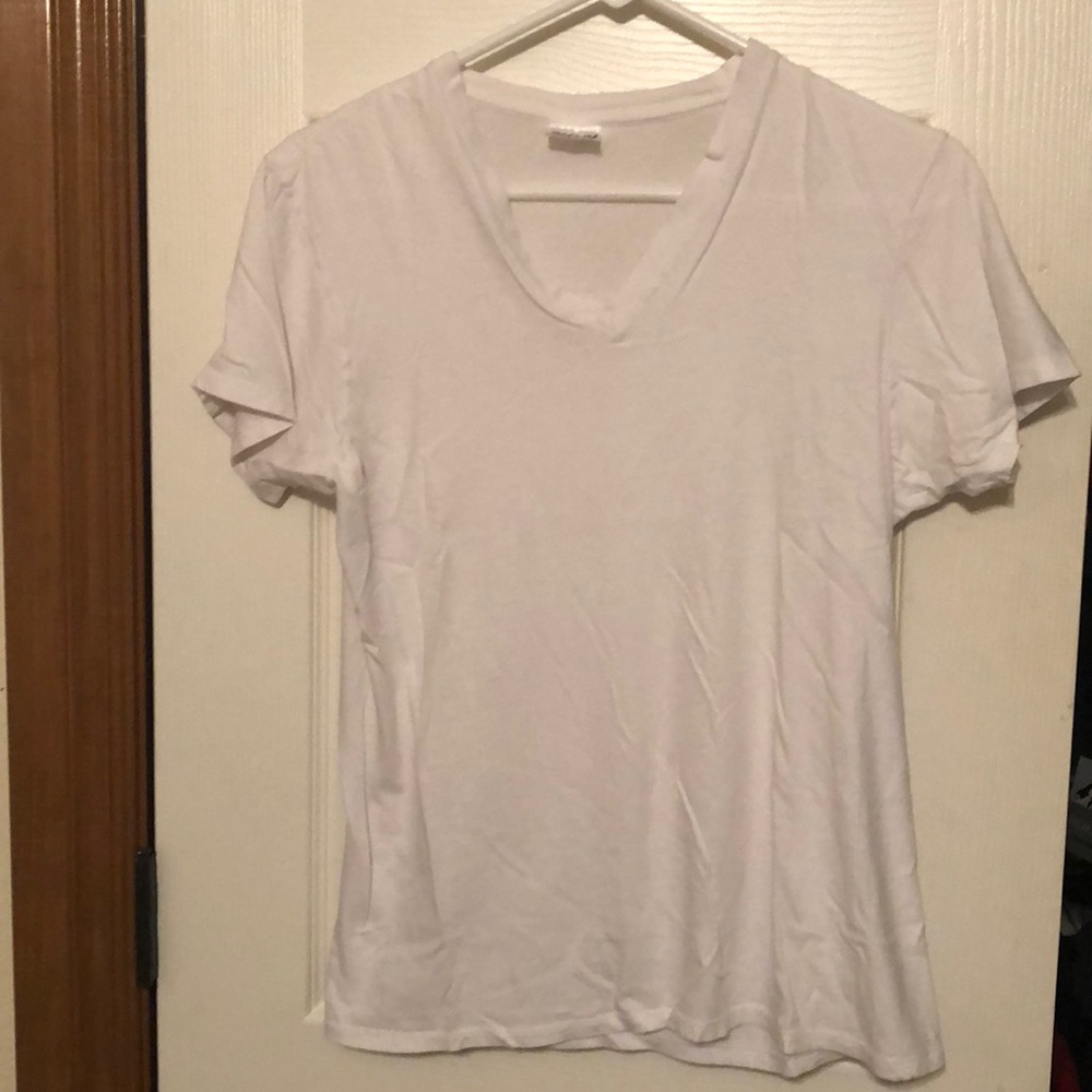 Men’s  white V-neck T-shirt